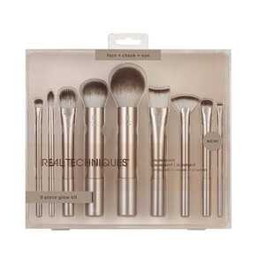 کیت قلم‌مو آرایشی ریل تکنیک مدل 9 Piece Glow Kit درخشان کننده ۹ عددی