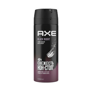 اسپری ضد تعریق ۴۸ ساعته مردانه آکس مدل Black Night با رایحه گرم و تکنولوژی ضد بو حجم ۱۵۰ میل