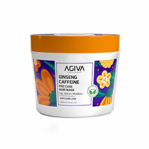 ماسک مو ضد ریزش و تقویت‌کننده آگیوا مدل Ginseng Caffeine با خاصیت تحریک ریشه حجم ۳۰۰ میل