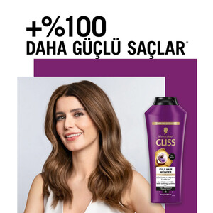 شامپو گلیس مدل Full Hair Wonder با خاصیت حجم‌دهی ۵ بعدی و تقویت‌کننده ریشه حجم ۴۰۰ میل