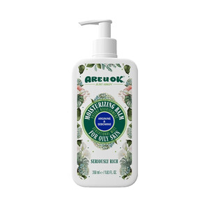 بالم بدن آر یو اوکی حاوی آرژنین و آلانتوئین مناسب پوست های چرب  با خاصیت آبرسانی و ترمیم‌کننده بافت پوست حجم ۳۵۰ میل