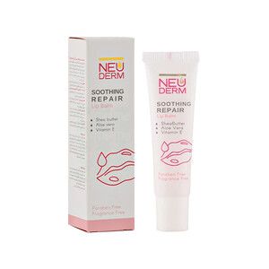 بالم لب نئودرم مدل Soothing Repair با خاصیت التیام‌بخش ترک‌های عمیق و بازسازی‌کننده پوست لب حجم ۱۵ میل