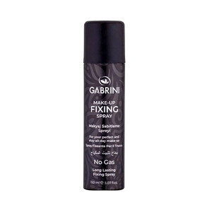 اسپری تثبیت‌کننده آرایش گابرینی مدل MAKEUP FIXING SPRAY مناسب انواع پوست ماندگاری طولانی و بدون گاز حجم ۱۵۰ میل