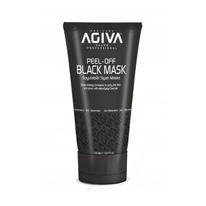 ماسک لایه‌بردار ذغال آگیوا مدل PEEL OFF BLACK MASK مناسب انواع پوست پاکسازی عمیق جوش‌های سرسیاه حجم ۱۵۰ میل