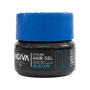 ژل مو حالت دهنده آدامسی آگیوا مدل 04 BLUE GUM مناسب انواع مو قدرت نگهدارندگی بالا با درخشش کریستالی حجم ۲۰۰ میل
