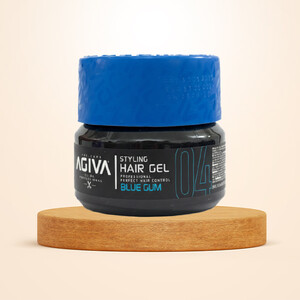 ژل مو حالت دهنده آدامسی آگیوا مدل 04 BLUE GUM مناسب انواع مو قدرت نگهدارندگی بالا با درخشش کریستالی حجم ۲۰۰ میل