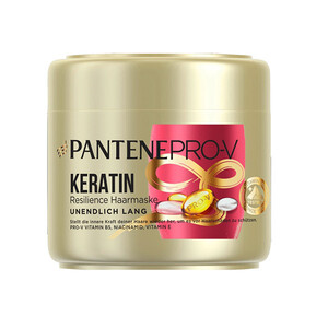 ماسک مو استحکام‌بخش پنتن مدل KERATIN UNENDLICH LANG مناسب موهایِ بلند و ضعیف حاویِ نیاسینامید و ویتامین E حجم ۳۰۰ میل