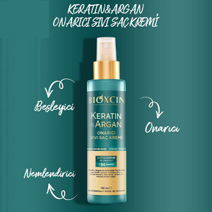 اسپری ترمیم‌کننده مو بیوکسین مدل KERATIN &amp;amp; ARGAN با تکنولوژی EXTRA REPAIR حاوی آمینواسید حجم ۱۵۰ میل