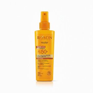 پک دو عددی ضد آفتاب صورت و بدن بیوکسین مدل SUN CARE VERY HIGH PROTECTION با SPF50 حاوی کلاژن و هیالورونیک اسید