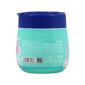 دستمال مرطوب پاک‌کننده لاک ناخن دافی مدل QUICK POLISH REMOVER فاقد استون و الکل حاوی ویتامین بسته ۹۰ عددی