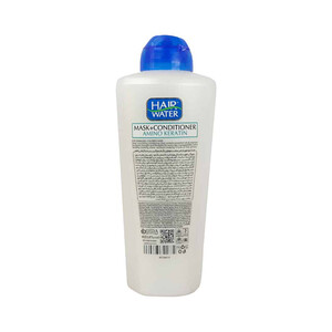 ماسک موی مغذی و تثبیت‌کننده رنگ با آبکشی هیر واتر مدل AMINO KERATIN حاوی آمینواسید و کراتین مناسب موهای آسیب‌دیده حجم ۴۰۰ میل