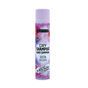 شامپو خشک حجم‌دهنده و پاک‌کننده فوری مورفوس مدل BIOTIN COLLAGEN EXTRA VOLUMIZING افزایش ضخامت بصری و رفع چربی در چند ثانیه حجم ۲۰۰ میل