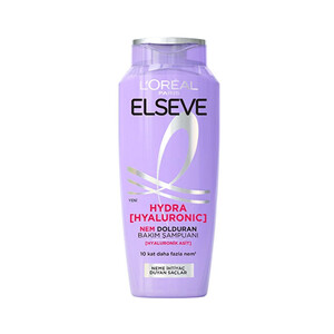 شامپو آبرسان و پرپشت‌کننده لورآل مدل HYDRA HYALURONIC با ماندگاری ۷۲ ساعته رطوبت و افزایش درخشش مو حجم ۳۰۰ میل