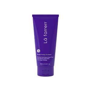 شامپو ضد زردی لافارر مدل PURPLE TONING  حاوی رنگدانه بنفش مناسب موهای دکلره و رنگ شده حجم ۲۰۰ میل
