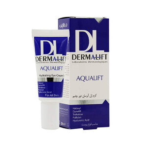 ژل کرم رطوبت رسان و ضد پف دور چشم درمالیفت مدل AQUALIFT آبرسان عمقی و مناسب انواع پوست حجم ۲۰ میل