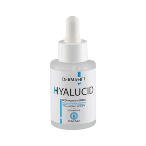 سرم آبرسان درمالیفت مدل HYALUCID کاهش دهنده چین و چروک مناسب انواع پوست حجم ۳۰ میل