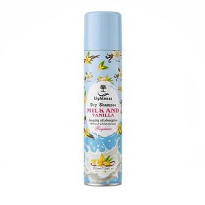 شامپو خشک لایتنس مدل DRY SHAMPOO مناسب انواع مو بدون ایجاد لکه سفیدی حجم ۲۰۰ میل