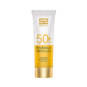 ضد آفتاب بدون رنگ ساین اسکین مدل SYN Shield ‌با SPF 50 مناسب انواع پوست‌ وضد حساسیت حجم ۵۰ میل