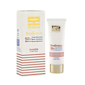 فلوئید ضدآفتاب بی‌رنگ ساین اسکین مدل Invisible  با SPF50 مناسب انواع پوست حجم 50 میلی‌لیتر