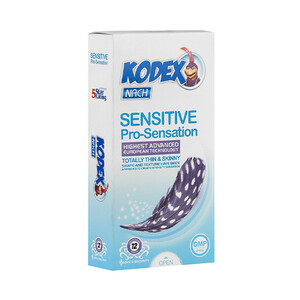 کاندوم کدکس مدل SENSITIVE ضد حساسیت و کلاسیک بسته ۱۲ عددی
