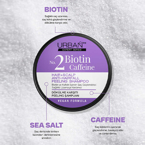 اسکراب ضدریزش و لایه‌بردار پوست سر اوربن کر مدل No. 2 Biotin &amp;amp; Caffeine حاوی بیوتین و کافئین وزن ۲۰۰ گرم