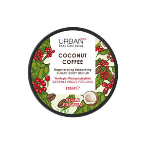 اسکراب شکری لطافت‌بخش و احیاکننده اوربن کر مدل COCONUT &amp;amp; COFFEE حاوی عصاره قهوه و نارگیل وزن 280 گرم