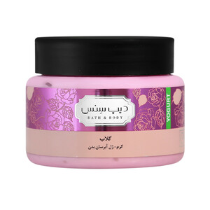 کرم ژل آبرسان بدن دیپ سنس مدل Rosewater مخصوص پوست حساس حجم ۲۵۰ میل