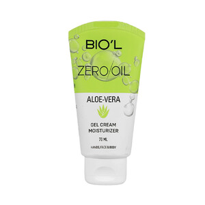 کرم ژل آبرسان دست و صورت بیول مدل Aloevera Zero oil فاقد چربی حجم ۷۰ میل