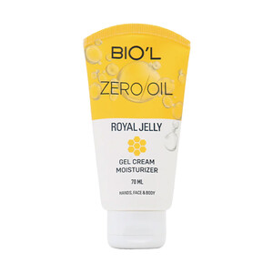 کرم ژل مغذی دست و صورت بیول مدل Royal jelly Zero oil فاقد چربی حجم ۷۰ میل