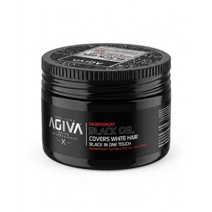 ژل مو سیاه آگیوا مدل BLACK GEL حالت دهنده قوی و  پوشش دهنده موهای سفید حجم ۲۵۰ میل