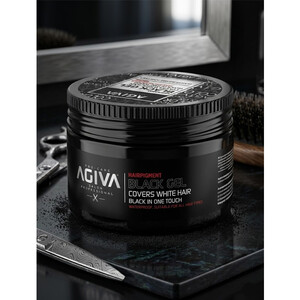ژل مو سیاه آگیوا مدل BLACK GEL حالت دهنده قوی و  پوشش دهنده موهای سفید حجم ۲۵۰ میل