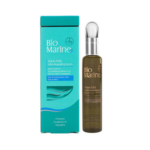 سرم متعادل کننده چربی پوست بایومارین مدل AQUA PURE با عملکرد کنترل سبوم مناسب پوست های چرب و مختلط حجم ۶۰ میل