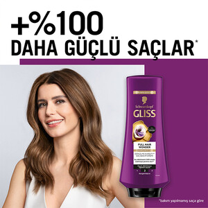 نرم کننده و تقویت کننده مو گلیس مدل FULL HAIR WONDER با عملکرد ضد ریزش حاوی کافئین و کمپلکس پپتید حجم ۳۶۰ میل