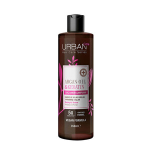 شامپو بازسازی‌کننده و درخشان‌کننده مو اوربن کر مدل ARGAN OIL & KERATIN حاوی روغن آرگان و کراتین حجم ۳۵۰ میل