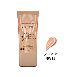 کرم ضد آفتاب کرم پودری و پرایمری سان سیف مدل Maquisun با SPF50 و ماندگاری بالا حجم ۴۰ میل
