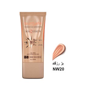کرم ضد آفتاب کرم پودری و پرایمری سان سیف مدل Maquisun با SPF50 و ماندگاری بالا حجم ۴۰ میل