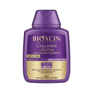 شامپو بیوتین و کلاژن  بیوکسین مدل COLLAGEN & BIOTIN  حجم دهنده و ضد ریزش حجم ۳۰۰ میل