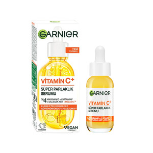 سرم ویتامین سی گارنیه مدل VITAMIN C PLUS با ویژگی کاهش ۷۰ درصدی لکه‌های تیره و فرمولاسیون حاوی ملاسيل حجم ۳۰ میل