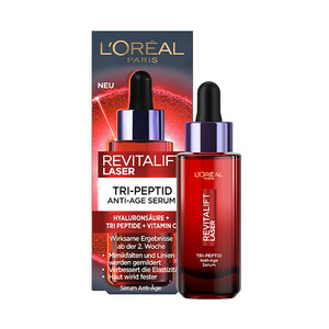 سرم ضدچروک و جوانساز لورآل مدل REVITALIFT LASER TRI-PEPTID با ویژگی افزایش انعطاف‌پذیری و سفت‌کننده پوست حجم ۳۰ میل