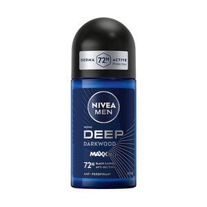 رول ضدتعریق مردانه نیوآ مدل DEEP DARKWOOD با ویژگی آنتی‌باکتریال فشرده و حاوی کربن سیاه با پایداری ۷۲ ساعته حجم ۵۰ میل