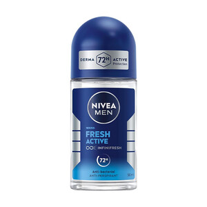 رول ضدتعریق مردانه نیوآ مدل FRESH ACTIVE با ویژگی طراوت اقیانوسی و تکنولوژی اینفینی‌فرش با پایداری ۷۲ ساعته حجم ۵۰ میل
