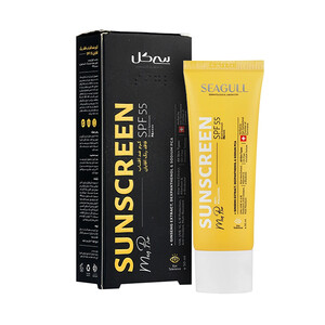 کرم ضدآفتاب فاقد رنگ آقایان سی‌گل مدل SUNSCREEN MEN PRO با فاکتور محافظتی SPF 55 مناسب انواع پوست حجم ۵۰ میل