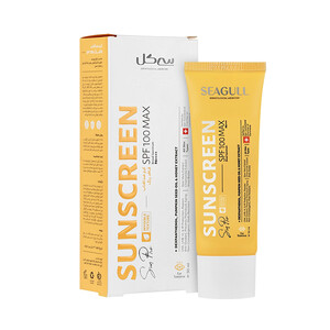 کرم ضدآفتاب فاقد رنگ سی‌گل مدل SUNSCREEN SPF 100 MAX مناسب انواع پوست حجم ۵۰ میل