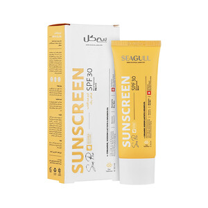 کرم ضدآفتاب فاقد رنگ سی‌گل مدل SUNSCREEN SPF 30 مناسب پوست‌های نرمال تا خشک حجم ۵۰ میل