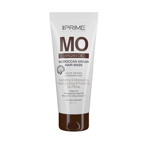 ماسک مو تقویت‌کننده آرگان پرایم مدل MOROCCAN ARGAN HAIR MASK مناسب موهای رنگ شده و آسیب دیده حجم ۱۵۰ میل