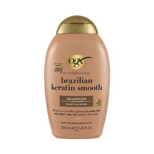 شامپو فری سولفات و صاف کننده او جی ایکس مدل Brazilian Keratin حجم 385 میل