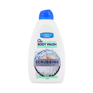 شامپو بدن ژلی اسکراب کامان مدل SCRUBBING با خاصیت لایه‌برداری ملایم و پاک‌کنندگی عمیق حجم ۵۱۰ میلی‌لیتر