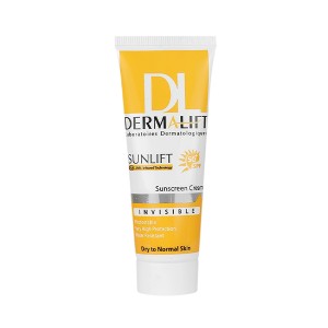 کرم ضد آفتاب رنگی و آبرسان درمالیفت مخصوص پوست‌های خشک و معمولی مدل Sunlift SPF 50 حجم 40 میل