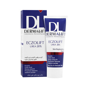 کرم مرطوب کننده و نرم کننده درمالیفت مدل Eczolift حاوی اوره 20 درصد مناسب پوست خیلی خشک و اگزمایی حجم 40 میل