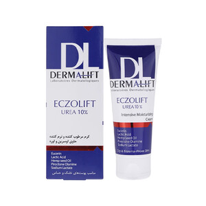 کرم مرطوب کننده و نرم کننده درمالیفت مدل Eczolift حاوی اوره 10 درصد مناسب پوست خشک و حساس حجم 75 میل